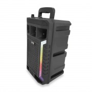 Портативная колонка Kimiso QS-627 на 10 Вт, 1200 мА/ч с микрофоном и светомузыкой (USB/BT/FM)