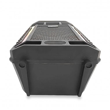 Портативная колонка Kimiso QS-627 на 10 Вт, 1200 мА/ч с микрофоном и светомузыкой (USB/BT/FM)