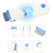 Расческа электрическая для удаления вшей и блох V-Comb Licetec с вытяжкой электро гребень от паразитов белый