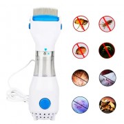 Расческа электрическая для удаления вшей и блох V-Comb Licetec с вытяжкой электро гребень от паразитов белый