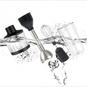 Погружной блендер 5в1 с чашей 600мл, 2000W, V-TEKK VO7319 / Ручной блендер-измельчитель с венчиком