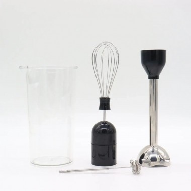Погружной блендер 5в1 с чашей 600мл, 2000W, V-TEKK VO7319 / Ручной блендер-измельчитель с венчиком