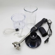 Погружной блендер 5в1 с чашей 600мл, 2000W, V-TEKK VO7319 / Ручной блендер-измельчитель с венчиком