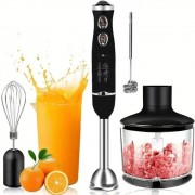 Погружной блендер 5в1 с чашей 600мл, 2000W, V-TEKK VO7319 / Ручной блендер-измельчитель с венчиком