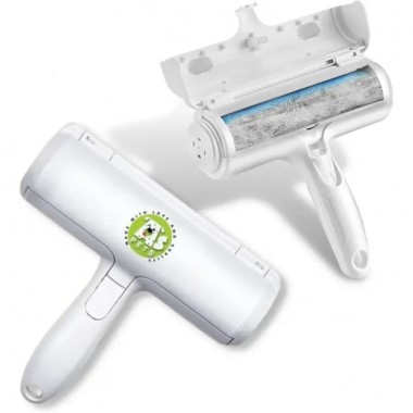 Щетка для сбора и удаления шерсти животных Белая Pet Hair Remover Roller ролик с контейнером для чистки