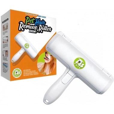 Щетка для сбора и удаления шерсти животных Белая Pet Hair Remover Roller ролик с контейнером для чистки