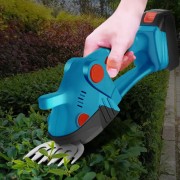 Аккумуляторный кусторез для ухода за садом с 2 АКБ 48В и 2 насадками в кейсе