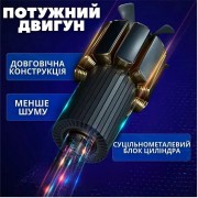 Автомобильный компрессор 12 вольт с фонарем и насадками для закачки шин, насос в машину от прикуривателя