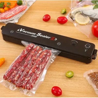 Вакуумный упаковщик для кухни чорний Вакууматор бытовой vacuum sealer Продуктовый вакуумный упаковщик для дома
