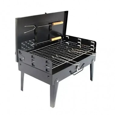 Мангал складной с ножками (CA-07) (Ш265/Д430) (+решётка, лопатка, вилка)