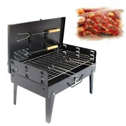 Мангал складной с ножками (CA-07) (Ш265/Д430) (+решётка, лопатка, вилка)