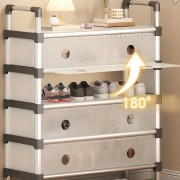 Полка для обуви SKLM-31-LT6205 4 полки Чёрная металл+пластик