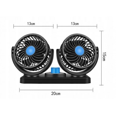 Автомобильный вентилятор CAR SMALL FAN 12V F30  Двойной вентилятор на приборную панель 12 В