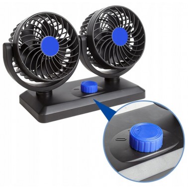 Автомобильный вентилятор CAR SMALL FAN 12V F30  Двойной вентилятор на приборную панель 12 В