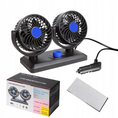 Автомобильный вентилятор CAR SMALL FAN 12V F30  Двойной вентилятор на приборную панель 12 В
