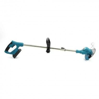 Аккумуляторная газонокосилка-триммер для покоса травы MK-150B Blue Беспроводная газонокосилка для сада