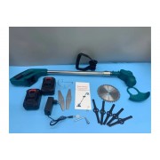 Аккумуляторная газонокосилка-триммер для покоса травы MK-150B Blue Беспроводная газонокосилка для сада