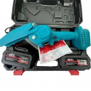 Аккумуляторная цепная мини пила 48v для обрезки деревьев два аккумулятора в кейсе 4