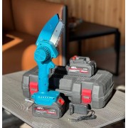 Аккумуляторная цепная мини пила 48v для обрезки деревьев два аккумулятора в кейсе 4