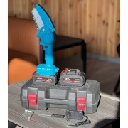 Аккумуляторная цепная мини пила 48v для обрезки деревьев два аккумулятора в кейсе 4