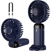 Портативный вентилятор Mini fan XL-880 диаметр 9 см с подставкой для телефона и дисплеем