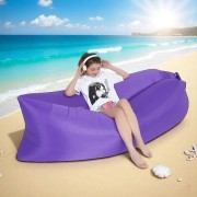 Ламзак надувной матрас для отдыха AIR CUSHION 180х70 Фиолетовый