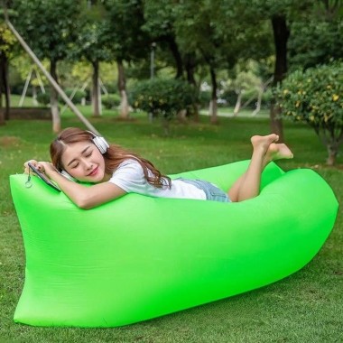 Надувной диван матрас Lamzac мешок лежак Зеленый 180 х 70 см Надувной диван матрас Lamzac мешок лежак Зеленый 180 х 70 см