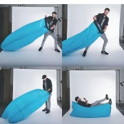 Надувной лежак для отдыха, шезлонг Ламзак, Голубой 180 х 70 см