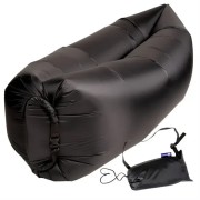 Ламзак Пляжный диван-мешок Черный Надувной матрас (160х70 см) AIR SOFA CLOUD