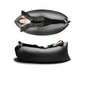 Ламзак Пляжный диван-мешок Черный Надувной матрас (160х70 см) AIR SOFA CLOUD
