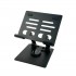 Универсальная складная подставка держатель для гаджетов настольный HA-6 металл черный