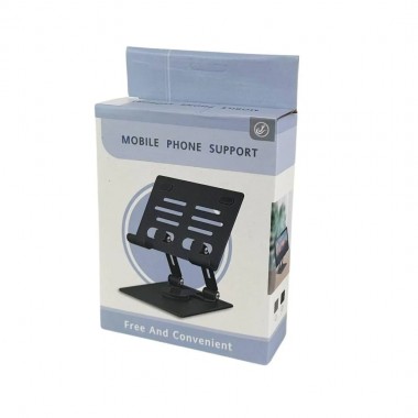 Универсальная складная подставка держатель для гаджетов настольный HA-6 металл черный