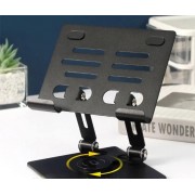 Универсальная складная подставка держатель для гаджетов настольный HA-6 металл черный
