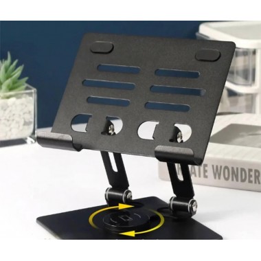 Универсальная складная подставка держатель для гаджетов настольный HA-6 металл черный