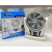 Портативный настольный вентилятор FAN-606 4в1 с солнечной панелью компактный