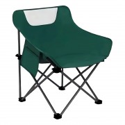 Стул туристический складной с спинкой и кармашком для мелочей Зелёный 46х46х66 см