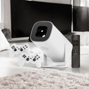 Проектор видео-игровой с джойстиками + пульт управления Android Projector HA-199 Белый