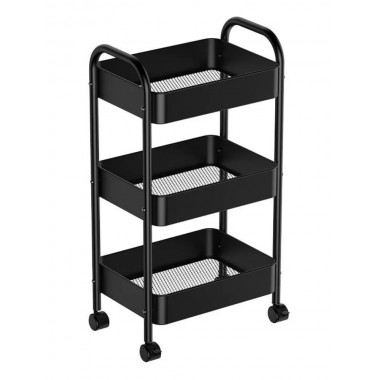Полка этажерка на колёсах, 3 яруса, многофункциональная полка для дома металл