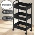 Полка этажерка на колёсах, 3 яруса, многофункциональная полка для дома металл