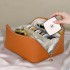 Вместительная косметичка с диагональной застежкой CosmyCase, коричневая Вместительная косметичка с диагональной застежкой CosmyCase, коричневая