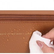 Вместительная косметичка с диагональной застежкой CosmyCase, коричневая