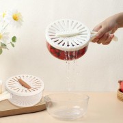 Ковшик-друшлак MF-67 для мытья ягод и фруктов с раскладными ручками с ситечком, пищевая