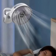 Вентилятор мини портативный Desktop Fan Multi-function аккумуляторный с прищепкой Белый RD-2227