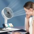 Вентилятор мини портативный Desktop Fan Multi-function аккумуляторный с прищепкой Белый RD-2227
