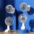 Вентилятор мини портативный Desktop Fan Multi-function аккумуляторный с прищепкой Белый RD-2227