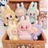 Лабубу мягкая игрушка брелок Labubu Мятный Плюшевый брелок 15 см