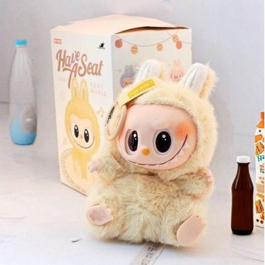 Мягкая игрушка Лабубу, брелок коллекционная 15 см Желтый