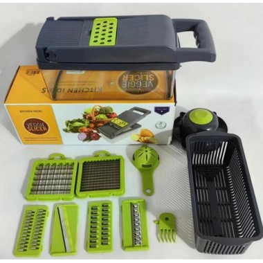 Ручной мультислайсер 14в1 Kitchen Ideas Veggie Slicer HA-347 многофункциональная овощерезка с контейнером
