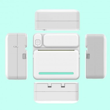 Детский портативный термопринтер C19 с Bluetooth и аккумулятором принтер моментальной печати с термобумагой