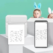Детский портативный термопринтер C19 с Bluetooth и аккумулятором принтер моментальной печати с термобумагой